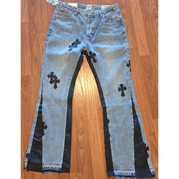 Chrome Hearts Blue Jeans - Baggy Fit, Size 34 - Picture 1 of 9